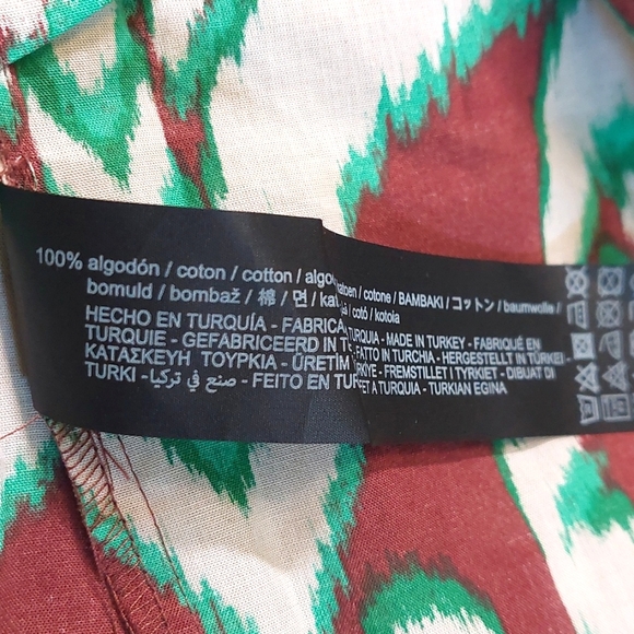 NWT Zara Selena Cotton Printed Front-tie top, size S - Picture 8 of 8